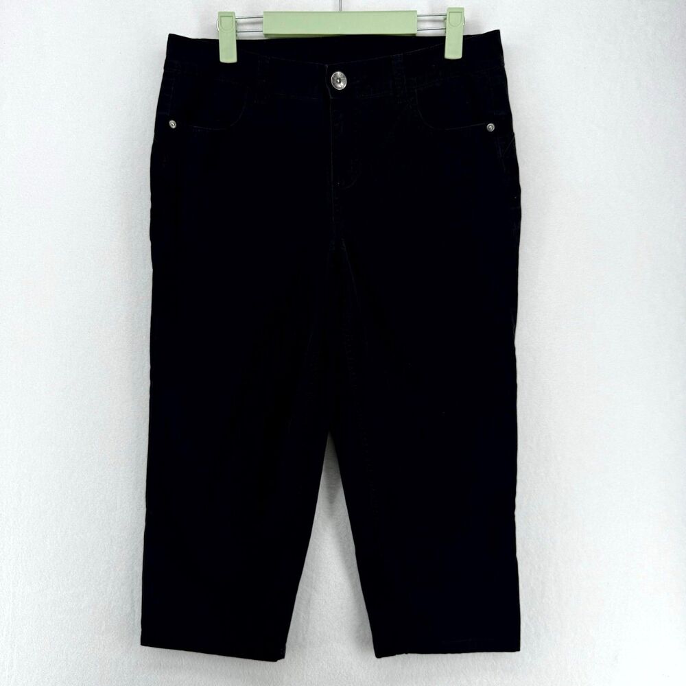Style & Co.‎ Black Wide Leg Capri Pants Ladies Size 6